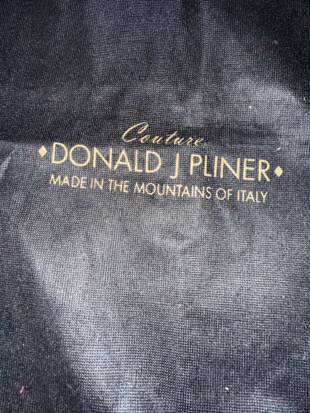 Donald J Pliner Black and Gold Women’s Bag Dust Cover